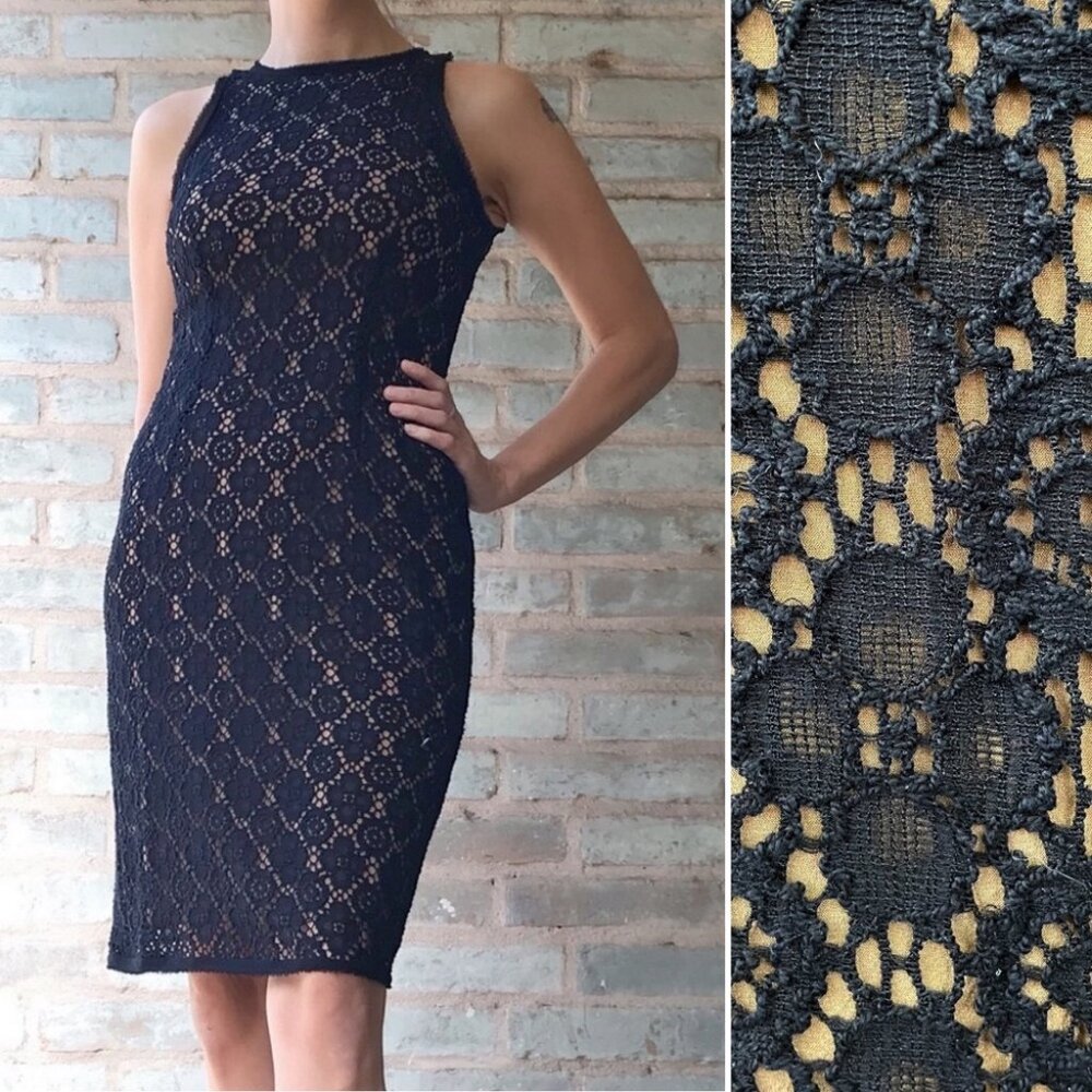 Vince. Cotton Lace and Silk Sleeveless Dress Women's Size 8